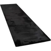 Tapis.nl Tapis en fourrure Fluffy noir 80x300 cm