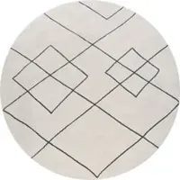 Tapis.fr Tapis Hilal blanc 200 cm rond