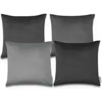 Tapis.nl Housse de coussin Chino gris 45x45 cm, 4 pièces