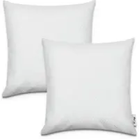 Tapis.fr Housse de coussin Chino blanc 45x45 cm, 2 pièces