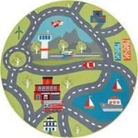 Tapis.fr Tapis pour enfants Bini vert 160 cm rond