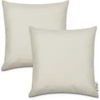 Tapis.fr Housse de coussin Chino beige 45x45 cm, 2 pièces