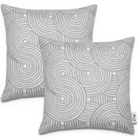 Tapis.fr Housse de coussin Chino gris 45x45 cm, 2 pièces