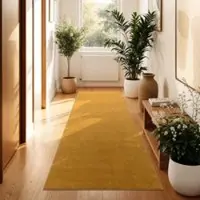 Tapis.fr Tapis Calissa jaune 80x300 cm