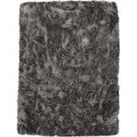 Tapis.fr Tapis à poils longs Playara anthracite 60x100 cm