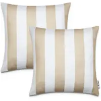 Tapis.fr Housse de coussin Chino beige 45x45 cm, 2 pièces