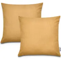 Tapis.nl Housse de coussin Chino jaune 45x45 cm, 2 pièces