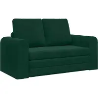 vidaXL Canapé-lit vert foncé 148 x 71 x 83 cm velours