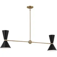 Kichler Elstead Phix Pendelleuchte E27 4-fach Schwarz und Champagnerbronze Schwarz (E27)