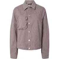 Pieces Veste mi-saison 'PCBillo' taupe / blanc