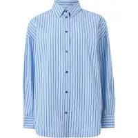 BOSS pour femme. 50559241 Chemise bleue Bostatta (34), Casuel, Coton, Manche longue