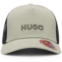 HUGO Marsel 10269331 Red Trucker Cap Beige