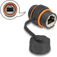 DeLOCK Kabelverbinder RJ45 Buchse zu RJ45 Buchse Wasserdicht