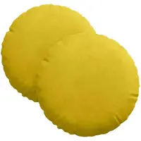 vidaXL Coussins de siège 2 pcs Jaune Ø 40 x 13 cm Velours