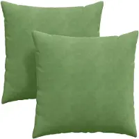 vidaXL Coussins De Canapé 2 Pcs Vert Clair 80 X 80 Cm