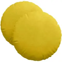 vidaXL Coussins de siège 2 pcs Jaune Ø 40 x 13 cm Velours