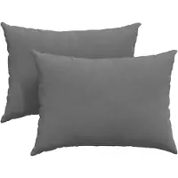 vidaXL Coussins de canapé 2 pcs Gris foncé 70 x 50 cm tissu