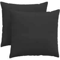 vidaXL Coussins de canapé 2 pcs Noir 45 x 45 cm tissu