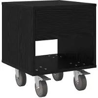 vidaXL Table de chevet Chêne noir 40,5 x 40 x 48 cm Bois d'ingénierie