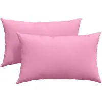 vidaXL Coussins de canapé 2 pcs Rose 50 x 30 cm tissu