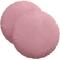 vidaXL Coussins de siège 2 pcs Rose Ø 40 x 13 cm Velours