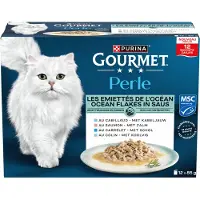 Gourmet Purina Perle Ocean Flakes en sauce pâtée pour chat
