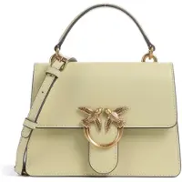 Pinko sac à main sac à épaule bandoulière Love One Top Handle Mini Light Vanilla Yellow - Antique Gold jaune