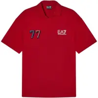 EA7 pour homme. 7M001416_AF13537 Polo Graphic rouge (XS), Casuel, Sport, Multisport, Polyester, Manche courte