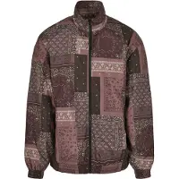 Urban Classics Veste mi-saison brun foncé / baie / blanc
