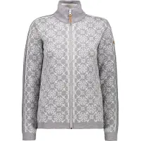 CMP Knitted Pullover 7h26005 Half Zip Fleece Gris L Femme