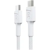 Green Cell GC PowerStream câble USB USB 3.2 Gen 1 (3.1 Gen 1) 0,3 m USB C Blanc