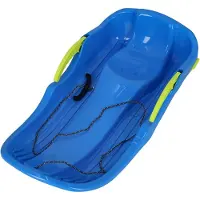 KOTARBAU Luge Enfant avec Frein PVC 79x38x16 cm Bleu Sled Traineau à Neige Traineau Enfant Robuste Ergonomique pour Enfants