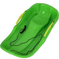KOTARBAU Luge Enfant avec Frein PVC 79x38x16 cm Vert Sled Traineau à Neige Traineau Enfant Robuste Ergonomique pour Enfants