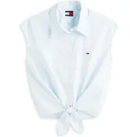 Tommy Hilfiger Chemisier bleu clair / blanc