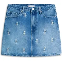 Tommy Hilfiger Jupe bleu denim / blanc cassé