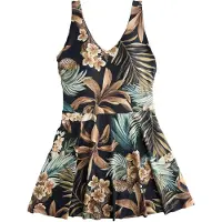Next Maillot de bain brocart / olive / pétrole / noir