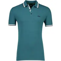 BOSS Paddy 10241663 Green Short Sleeve Polo Bleu 2XL Homme
