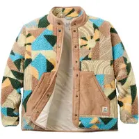 Passenger - Pull en sherpa boutonné - Clover Recycled Sherpa Fleece W Sun Patch Simply Taupe pour Femme en Laine - Taille S - Marron