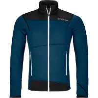 Ortovox - Polaire stretch en laine mérinos zippée - Fleece Light Jacket M Deep Ocean pour Homme en Laine - Taille S - Bleu
