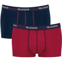 Sloggi Boxers 'Blue Start' bleu nuit / rouge rubis / blanc