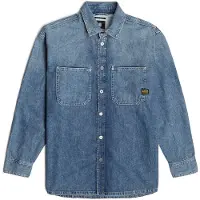 G-Star pour homme. D27087-D946-H453 Chemise bleue décontractée (XL), Casuel, Coton, Manche longue