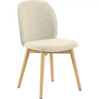 Ebuy24 Cindy chaise de salle à manger bouclé beige.