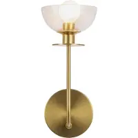 Alora Elstead Sylvia Applique E14 aspect or brossé Verre transparent