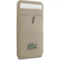 Lacoste Unisexe, Portefeuille, Card Wallet Petit Pique MagSafe taupe, Gris