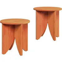 vidaXL Table basse 2 Pcs cirée marron 41.5 X 41.5 X 44 Cm Lumarko