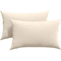 vidaXL Coussins de canapé 2 pcs Beige 50 x 30 cm tissu