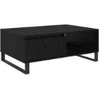 vidaXL Table basse noire imitation chêne 90 x 60 x 35 cm Bois composite