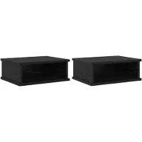 vidaXL Table de chevet 2 pcs Chêne noir 40 x 31 x 15 cm