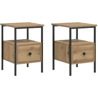 vidaXL Tables de chevet 2 pcs chêne artisanal bois d'ingénierie