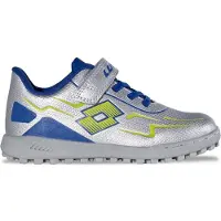 Lotto KOBATO K Chaussures de football pour enfants 2601520K 8050 Argent/Bleu, pointure : 34 EU